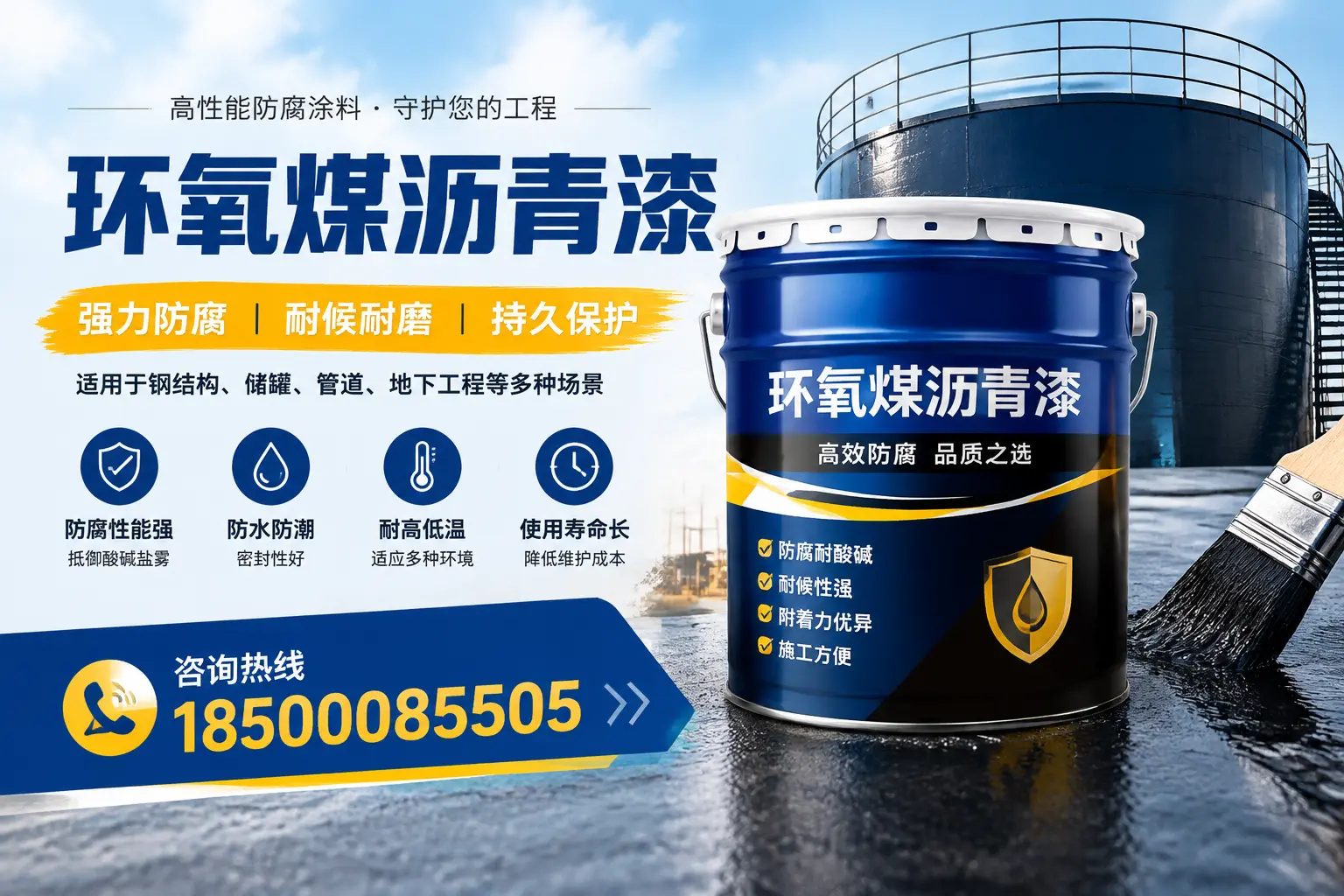 环氧煤沥青漆在工业中的应用，佛山企业的选择